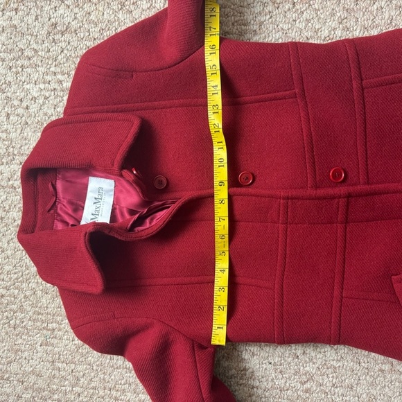MaxMara Red Wool Coat - Picture 14 of 16